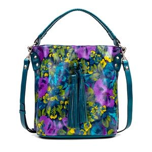 Patricia Nash “Otavia Bucket Crossbody” NWT and Dust Bag; Deep Blue Nature
